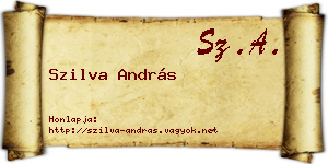 Szilva András névjegykártya